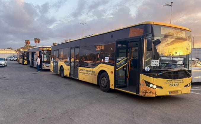 Flydubai passengers arrive in Tel Aviv TEL AVIV, ISRAEL - SEPTEMBER 30: Airport shuttle buses line up at Ben Gurion Airport amid heightened security measures by Israeli forces in Tel Aviv, Israel, on September 30, 2026. A Flydubai aircraft carrying 174 passengers lands at the airport after making an emergency landing at Prince Sultan bin Abdulaziz International Airport in Tabuk, Saudi Arabia. Samir Abdalhade Anadolu Tel Aviv Israel. Editorial use only. Please get in touch for any other usage.  Copyright: x2026xAnadoluxSamirxAbdalhadex
