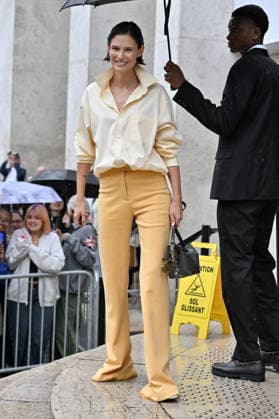 PFW Courreges Outside Arrivals JR Bianca Balti arriving at the Courreges show during Paris Fashion Week, in Paris, France on 30 September 2026. Photo by Julien Reynaud APS-Medias ABACAPRESS.COM Paris France  Copyright: xReynaudxJulien APS-Medias ABACAx