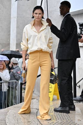 PFW Courreges Outside Arrivals JR Bianca Balti arriving at the Courreges show during Paris Fashion Week, in Paris, France on 30 September 2026. Photo by Julien Reynaud APS-Medias ABACAPRESS.COM Paris France  Copyright: xReynaudxJulien APS-Medias ABACAx