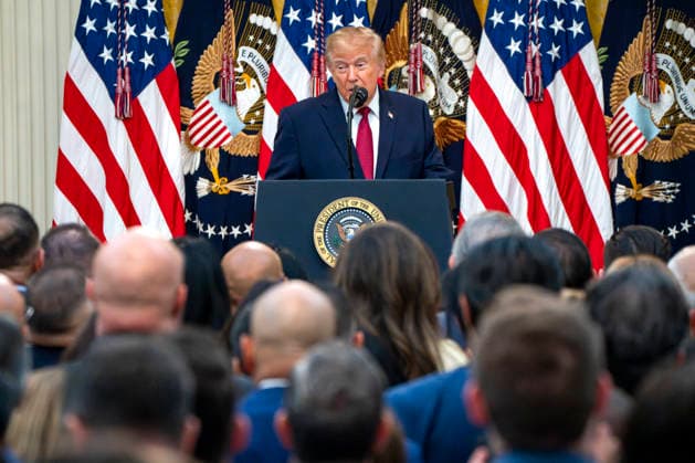 President Donald Trump hosts a Hispanic Heritage Month celebration in the East Room of the White House in Washington, DC on Wednesday, September 30, 2026.  WAP20260930313 BONNIExCASH