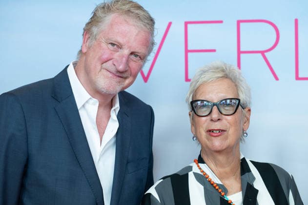 Doris DOERRIE, Dörrie, director, Michael SOUVINIER, producer, portrait, cropped single frame, single shot, red carpet, Red Carpet Show, Arrival, Film Premiere: Ms. Winkler Leaves the Building, on September 30, 2026, at the Lichtburg in Essen,