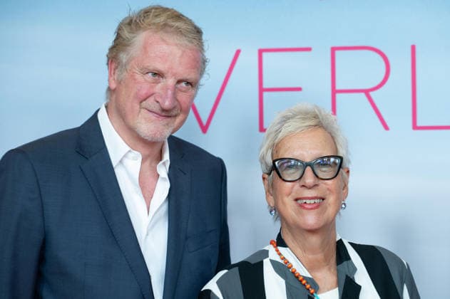 Doris DOERRIE, Dörrie, director, Michael SOUVINIER, producer, portrait, cropped single frame, single shot, red carpet, Red Carpet Show, Arrival, Film Premiere: Ms. Winkler Leaves the Building, on September 30, 2026, at the Lichtburg in Essen,