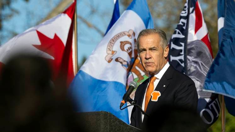 September 30, 2026, Edmonton, Alberta, Canada: Prime Minister Mark Carney attends the National Day for Truth and Reconciliation event at Fort Edmonton Park, on Wednesday Sept. 30, 2026. Edmonton Canada  - ZUMAc35_ 20260930_zaf_c35_117 Copyright: xJohnxUlanx