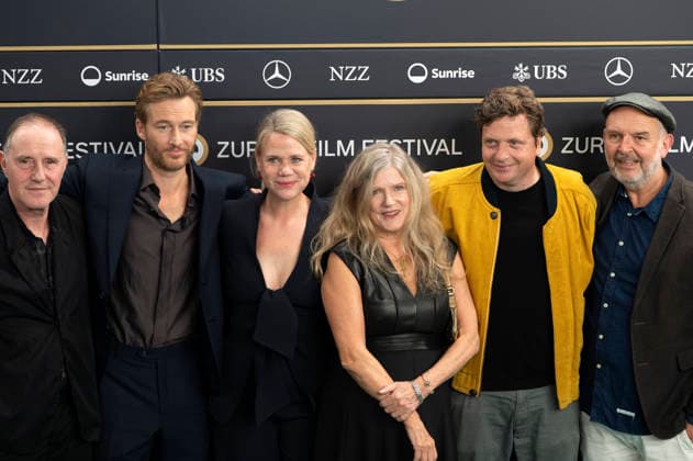 Stefan Kurt, Alexander Fehling, Frauke Finsterwalder, Barbara Sukowa, Philippe Graber, and Ingo Ospelt at the premiere of the feature film *Eurotrash* at the 22nd Zurich Film Festival at Arthouse Le Paris in Zurich, September 30, 2026 Foto:xA.xRaemyx xFuturexImagex eurotrash_6901