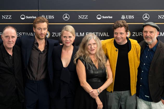 Stefan Kurt, Alexander Fehling, Frauke Finsterwalder, Barbara Sukowa, Philippe Graber, and Ingo Ospelt at the premiere of the film *Eurotrash* at the 22nd Zurich Film Festival at Arthouse Le Paris in Zurich, September 30, 2026 Foto:xA.xRaemyx xFuturexImagex eurotrash_6902