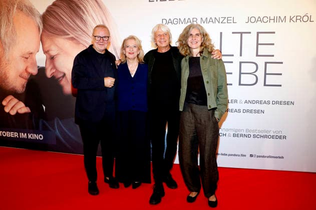 Joachim Krol, Dagmar Manzel, Andreas Dresen, and Laila Stieler at the premiere of the film *Alte Liebe* at Kino International in Berlin, September 30, 2026 Foto:xA.xBuggex xFuturexImagex liebe_6911