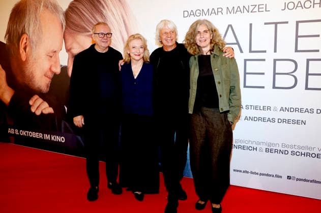 Joachim Krol, Dagmar Manzel, Andreas Dresen, and Laila Stieler at the premiere of the film *Alte Liebe* at Kino International in Berlin, September 30, 2026 Foto:xA.xBuggex xFuturexImagex liebe_6913