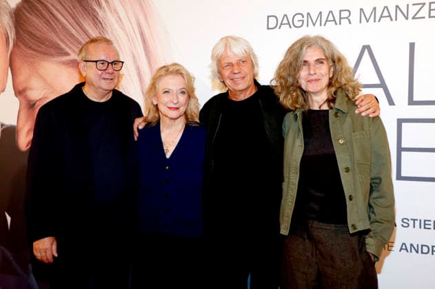 Joachim Krol, Dagmar Manzel, Andreas Dresen, and Laila Stieler at the premiere of the film *Alte Liebe* at Kino International in Berlin, September 30, 2026 Foto:xA.xBuggex xFuturexImagex liebe_6920