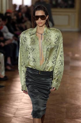 PFW - Balmain Runway A model walks the runway during the Balmain Womenswear Spring Summer 2027 show as part of Paris Fashion Week on September 30, 2026 in Paris, France. Photo by Alain-Gil Gonzalez ABACAPRESS.COM Paris France  Copyright: xGonzalezxAlain-Gil ABACAx