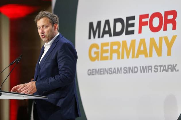 Berlin, Germany, September 30, 2026 Siemensstadt Annual Meeting of the Made for Germany Initiative Federal Minister of Finance Lars Klingbeil (SPD) delivers a speech Copyright: xdtsxNachrichtenagenturx dts_136924
