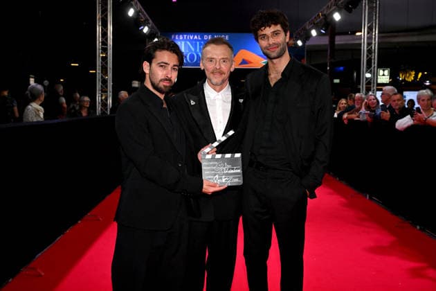 Charles Benoin, producer of the film *Only What We Carry*, Simon Pegg and Liam Hellmann Red carpet at the third night of the Cinéroman Festival at Pathé Gare du Sud in Nice on September 30, 2026 Bruno Bebert Dominique Jacovides Bestimage Red carpet at the third night of the Cinéroman Festival at Pathé Gare du Sud in Nice on September 30, 2026, Nice, France  Copyright: xDominiquexJacovidesx-xBrunoxBebertx xBestimagexDominiquexJacovidesx-xBrunoxBebertx xBestimagex