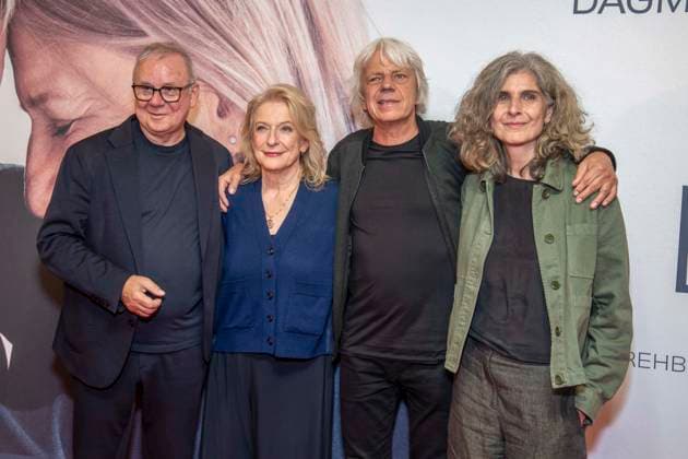 ABB ALTELIEBE: Joachim Krol, Dagmar Manzel, Andreas Dresen, and screenwriter Laila Stieler at the German premiere of the feature film *Alte Liebe* at the Kino International in Berlin on September 30, 2026, Berlin, Germany