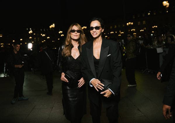 Carla Bruni Sarkozy and Farida Khelfa at the Tom Ford Spring Summer 2027 Women’s Ready-to-Wear Collection fashion show during Paris Fashion Week (PFW) on September 30, 2026. Sam Delpech, Bestimage. Celebrities at the Tom Ford Spring Summer 2027 Women’s’s Ready-to-Wear Collection at Paris Fashion Week (PFW) on September 30, 2026, Paris, France  Copyright: xSamxDelpechx xBestimagexSamxDelpechx xBestimagex