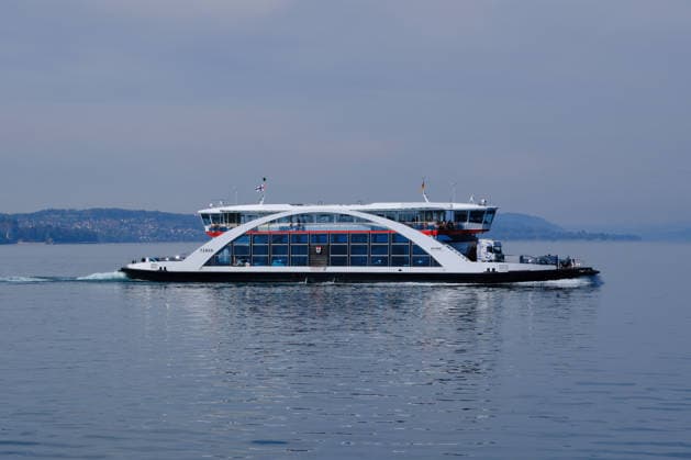 Lake Constance, the Tabor ferry with a new paint job