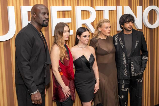 September 30, 2026, New York, New York, USA: MIKE COLTER, RACHEL KELLER, ELLA STILLER, BUSY PHILIPPS and NIK DODANI attend the CBS special series premiere of Cupertino at the Paley Center in New York. 30 September 2026. New York USA  - ZUMAa265 20260930_zep_a265_116 Copyright: xEricxAcquayex