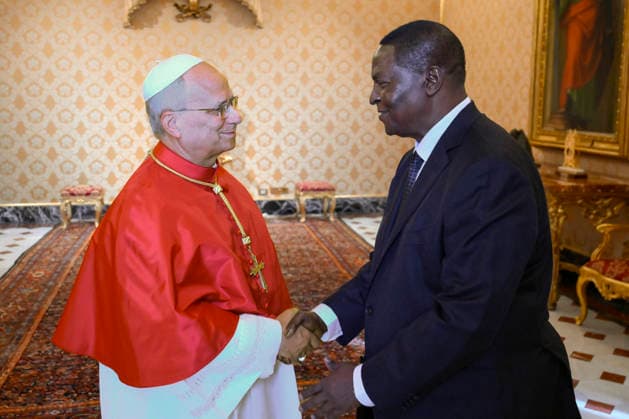 ITALY - PRIVAT AUDIENCE - VATICAN-2026 10 1 Italy, Rome, Vatican, 2026 10 1 Pope Leo XIV receives His Excellency Mr. Faustin Archange Touadera, President of the Central African Republic, in a private audience in The Vatican . EDITORIAL USE ONLY - NO BOOKS Copyright: xVATICANxMEDIA xCatholicxPressxPhotox