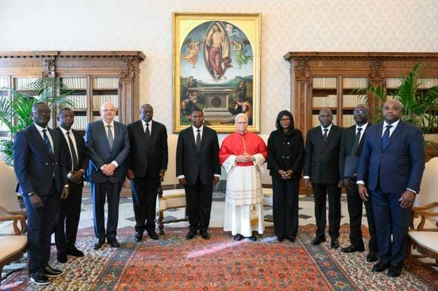 ITALY - PRIVAT AUDIENCE - VATICAN-2026 10 1 Italy, Rome, Vatican, 2026 10 1 Pope Leo XIV receives His Excellency Mr. Faustin Archange Touadera, President of the Central African Republic, in a private audience in The Vatican . EDITORIAL USE ONLY - NO BOOKS Copyright: xVATICANxMEDIA xCatholicxPressxPhotox