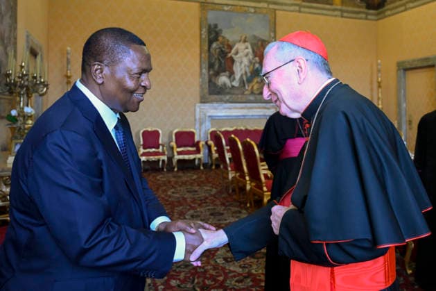 ITALY - PRIVAT AUDIENCE - VATICAN-2026 10 1 Italy, Rome, Vatican, 2026 10 1 Cardinal Pietro Parolin receives His Excellency Mr. Faustin Archange Touadera, President of the Central African Republic, in a private audience in The Vatican . EDITORIAL USE ONLY - NO BOOKS Copyright: xVATICANxMEDIA xCatholicxPressxPhotox
