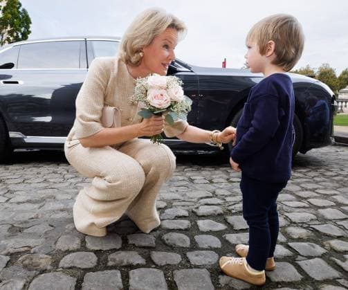 Queen Mathilde of Belgium pictured during a visit to the third Her Majesty the Queen s Symposium , entitled AI in the healthcare sector , organized by the Royal Academies of Medicine of Belgium in the Palace of the Academies in Brussels, Thursday 1 October 2026.  BENOITxDOPPAGNE 188425841