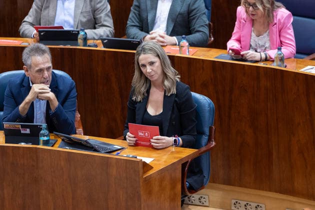 Housing Takes Center Stage at This Thursday’s Plenary Session of the Assembly, Marked by Maricarmen, the encampment, and the royal decrees. PSOE spokesperson in the Assembly, Mar Espinar, during a plenary session at the Madrid Assembly on October 1, 2026, in Madrid, Spain. Housing dominates this Thursday’s plenary session, October 1, in the Madrid Assembly—a session dominated by the eviction last week of 87-year-old Maricarmen, which has led to social unrest, including a protest encampment at Puerta del Sol that has caused a new clash between the Government Delegation, City Hall, and the Regional Government, in addition to the push for two royal decrees, the ratification of which Congress will vote on Friday, October 1, 2026. Jesús Hellí, Copyright: xJesusxHellinx 7811935