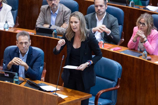Housing Takes Center Stage at This Thursday’s Plenary Session of the Assembly, Marked by Maricarmen, the encampment, and the royal decrees. PSOE spokesperson in the Assembly, Mar Espinar, during a plenary session at the Madrid Assembly on October 1, 2026, in Madrid, Spain. Housing dominates this Thursday’s plenary session, October 1, in the Madrid Assembly—a session dominated by the eviction last week of 87-year-old Maricarmen, which has led to social unrest, including a protest encampment at Puerta del Sol that has caused a new clash between the Government Delegation, City Hall, and the Regional Government, in addition to the push for two royal decrees, the ratification of which Congress will vote on Friday, October 1, 2026. Jesús Hellí, Copyright: xJesusxHellinx 7811936