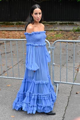 PFW Chloe Outside Arrivals JR Ines de Ramon arriving at the Chloe show during Paris Fashion Week, in Paris, France on 1 October 2026. Photo by Julien Reynaud APS-Medias ABACAPRESS.COM Paris France  Copyright: xReynaudxJulien APS-Medias ABACAx