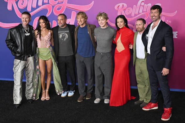 Matt Zingler, Dani Oliveros, Jeremy Garelick, Owen Wilson, Christian Convery, Christine Ko, Ryan Kroft, and Will Phelps at the world premiere of the movie *Rolling Loud The Movie* at the United Artists Theatre in Los Angeles on September 30, 2026 Foto:xD.xStarbuckx xFuturexImagex loud_6991