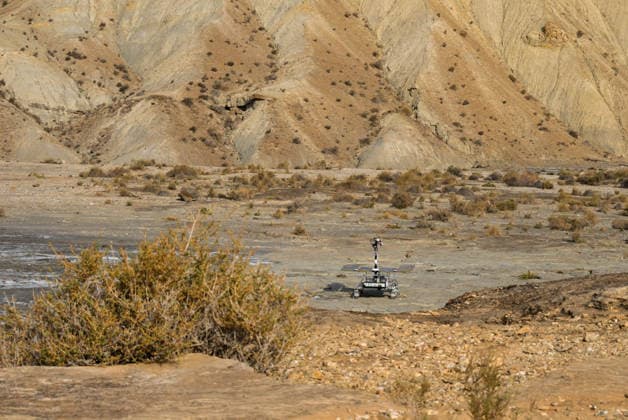 ESA Tests the Charlie Mars Rover from the ExoMars Rosalind Franklin Mission in Tabernas Images of the Charlie Mars rover in the Tabernas Desert October 1, 2026, in Tabernas, Almería, Andalusia, Spain The European Space Agency (ESA) is conducting field tests of the Charlie Mars rover in Tabernas, Almería, with the goal of testing technologies and operations that will be relevant to the ExoMars Rosalind Franklin mission, designed to explore the surface of Mars October 1, 2026 Marian Leó Almería, Andalusia Almería, Andalusia Spain Copyright: xMarianxLeonx 7812290