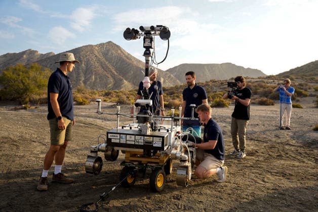ESA Tests the Charlie Mars Rover from the ExoMars Rosalind Franklin Mission in Tabernas Images of the Charlie Mars rover in the Tabernas Desert October 1, 2026, in Tabernas, Almería, Andalusia, Spain The European Space Agency (ESA) is conducting field tests of the Charlie Mars rover in Tabernas, Almería, with the goal of testing technologies and operations that will be relevant to the ExoMars Rosalind Franklin mission, designed to explore the surface of Mars October 1, 2026 Marian Leó Almería, Andalusia Almería, Andalusia Spain Copyright: xMarianxLeonx 7812291