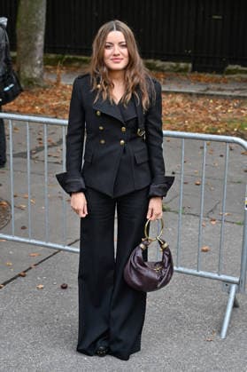 PFW Chloe Outside Arrivals JR Malou Khebizi arriving at the Chloe show during Paris Fashion Week, in Paris, France on 1 October 2026. Photo by Julien Reynaud APS-Medias ABACAPRESS.COM Paris France  Copyright: xReynaudxJulien APS-Medias ABACAx