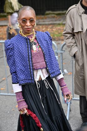 PFW Chloe Outside Arrivals JR Cynthia Erivo arriving at the Chloe show during Paris Fashion Week, in Paris, France on 1 October 2026. Photo by Julien Reynaud APS-Medias ABACAPRESS.COM Paris France  Copyright: xReynaudxJulien APS-Medias ABACAx