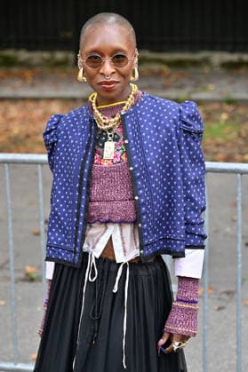 PFW Chloe Outside Arrivals JR Cynthia Erivo arriving at the Chloe show during Paris Fashion Week, in Paris, France on 1 October 2026. Photo by Julien Reynaud APS-Medias ABACAPRESS.COM Paris France  Copyright: xReynaudxJulien APS-Medias ABACAx