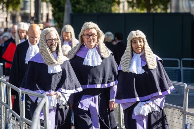 Judges Procession from the Supreme Court to Westminster Abbey, London, UK 1 October 2026 Judges and members of the legal profession walk from the Supreme Court across Parliament Square to Westminster Abbey in London, UK, on 1 October 2026, for a service marking the start of the new legal year in a tradition dating back to 1897., Credit:PETE SPELLER Avalon  Copyright: xPETExSPELLERx xAvalonx 1139759373