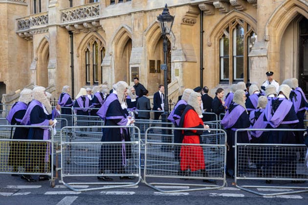 Judges Procession from the Supreme Court to Westminster Abbey, London, UK 1 October 2026 Judges and members of the legal profession walk from the Supreme Court across Parliament Square to Westminster Abbey in London, UK, on 1 October 2026, for a service marking the start of the new legal year in a tradition dating back to 1897., Credit:PETE SPELLER Avalon  Copyright: xPETExSPELLERx xAvalonx 1139759618