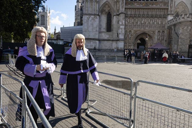 Judges Procession from the Supreme Court to Westminster Abbey, London, UK 1 October 2026 Judges and members of the legal profession walk from the Supreme Court across Parliament Square to Westminster Abbey in London, UK, on 1 October 2026, for a service marking the start of the new legal year in a tradition dating back to 1897., Credit:PETE SPELLER Avalon  Copyright: xPETExSPELLERx xAvalonx 1139759632