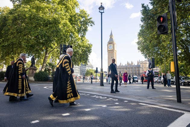 Judges Procession from the Supreme Court to Westminster Abbey, London, UK 1 October 2026 Judges and members of the legal profession walk from the Supreme Court across Parliament Square to Westminster Abbey in London, UK, on 1 October 2026, for a service marking the start of the new legal year in a tradition dating back to 1897., Credit:PETE SPELLER Avalon  Copyright: xPETExSPELLERx xAvalonx 1139759644