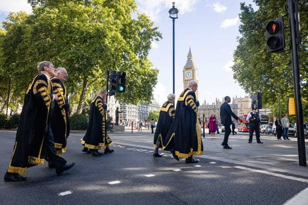 Judges Procession from the Supreme Court to Westminster Abbey, London, UK 1 October 2026 Judges and members of the legal profession walk from the Supreme Court across Parliament Square to Westminster Abbey in London, UK, on 1 October 2026, for a service marking the start of the new legal year in a tradition dating back to 1897., Credit:PETE SPELLER Avalon  Copyright: xPETExSPELLERx xAvalonx 1139759660