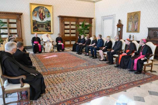 ITALY - PRIVATE AUDIENCE - VATICAN-2026 10 1 Italy, Rome, Vatican, 2026 10 1 Pope Leo XIV receives a delegation from the Lutheran World Federation in a private audience at The Vatican . EDITORIAL USE ONLY - NO BOOKS Copyright: xVATICANxMEDIA xCatholicxPressxPhotox