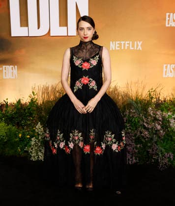 Zoe Kazan arrives on the red carpet at the Netflix East Of Eden New York premiere at The Plaza Hotel on Wednesday, September 30, 2026 in New York City.  NYP20260930421 JOHNxANGELILLO