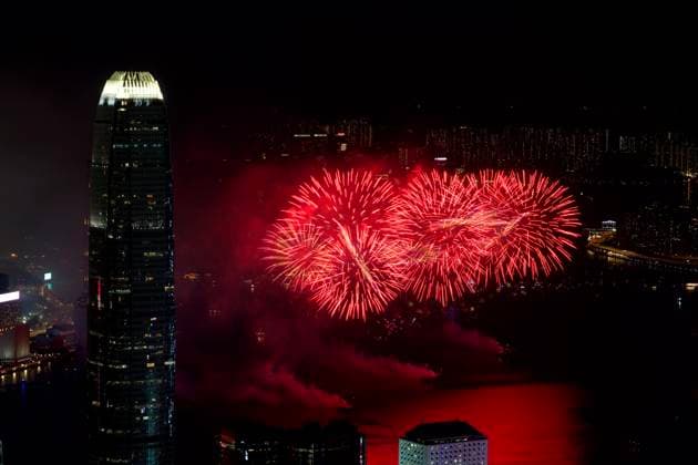 RECORD DATE NOT STATED China s National Day Fireworks In Hong Kong Fireworks exploding over Victoria Harbor on October 1, 2026 in Hong Kong. Today is the China s National Day. (Photo by Kobe Li Nexpher Images) Hong Kong