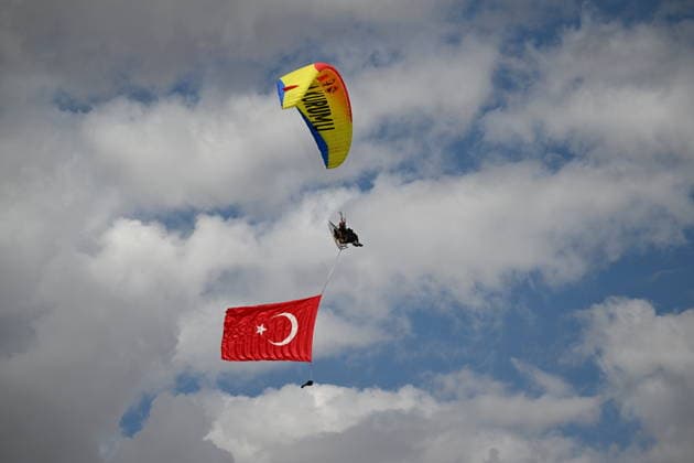 TEKNOFEST Southeast in Turkiye s Sanliurfa SANLIURFA, TURKIYE - OCTOBER 1: Paramotor demonstration is performed during TEKNOFEST Southeast, the world’s largest aviation, space, and technology festival, on the second day of its 15th edition at Sanliurfa GAP Airport in Sanliurfa, Turkiye, on October 1, 2026. Ozkan Bilgin Anadolu Sanliurfa Turkey. Editorial use only. Please get in touch for any other usage.  Copyright: x2026xAnadoluxOzkanxBilginx