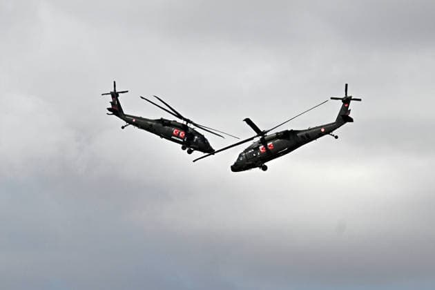 TEKNOFEST Southeast in Turkiye s Sanliurfa SANLIURFA, TURKIYE - OCTOBER 01: Gendarmerie Aviation Command helicopters execute an aerial demonstration on the second day of the TEKNOFEST aviation, space, and technology festival at Sanliurfa GAP Airport in Sanliurfa, Turkiye, on October 01, 2026. Ozkan Bilgin Anadolu Sanliurfa Turkey. Editorial use only. Please get in touch for any other usage.  Copyright: x2026xAnadoluxOzkanxBilginx