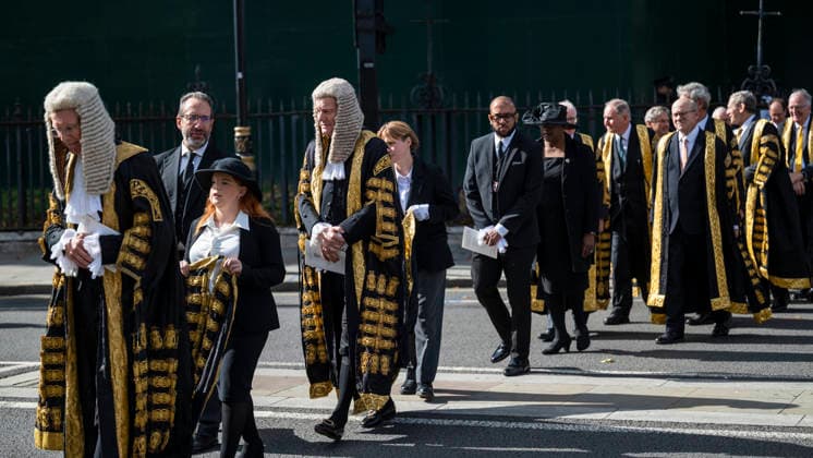 October 1, 2026, London, London, UK: LONDON, UK. Members of the legal profession mark the start of the legal year with a religious service in Westminster Abbey followed by a reception at the Westminster Abbey, hosted by the Lord Chancellor. The custom dates back to the Middle Ages when the High Court was held in Westminster Hall and judges would walk over to Westminster Abbey for the service. London UK  - ZUMAl94_ 20261001_zaf_l94_011 Copyright: xStephenxChungx