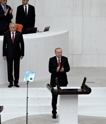Opening Event of the 5th Legislative Year of the 28th Term of the Grand National Assembly of Turkiye ANKARA, TURKIYE - OCTOBER 1: Turkish President Recep Tayyip Erdogan delivers a speech during the opening of the 5th Legislative Year of the 28th Term of the Turkish Grand National Assembly (TGNA) in Ankara, Turkiye, on October 1, 2026. Rasit Aydogan Anadolu Ankara Turkey. Editorial use only. Please get in touch for any other usage.  Copyright: x2026xAnadoluxRasitxAydoganx