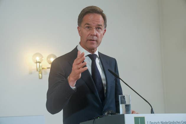 Meeting between the German Chancellor, the Prime Minister of the Netherlands, and the NATO Secretary General at the 1st German-Dutch Corps; press conference with Mark Rutte and the NATO Secretary General; Münster, North Rhine-Westphalia, DEU, Germany, October 1, 2026