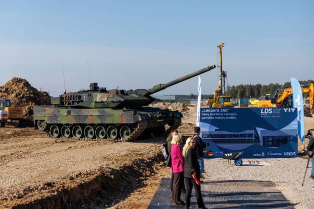 Ceremony marking the start of construction of the Leopard 2A8 tank assembly and repair plant, October 1, 2026, Kaunas, Kaunas, Lithuania  Copyright: xErikasxOvcarenkox