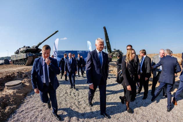 Ceremony marking the start of construction of the Leopard 2A8 tank assembly and repair plant, October 1, 2026, Kaunas, Kaunas, Lithuania  Copyright: xErikasxOvcarenkox