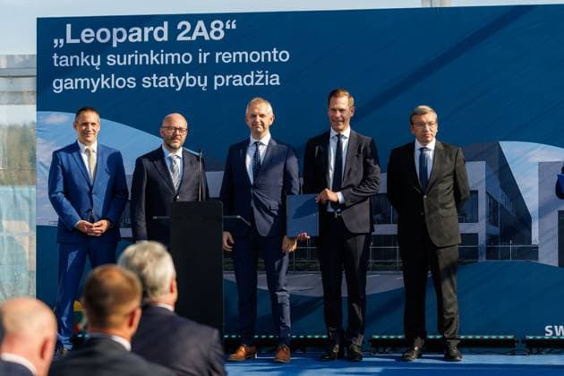 Ceremony marking the start of construction of the Leopard 2A8 tank assembly and repair plant, October 1, 2026, Kaunas, Kaunas, Lithuania  Copyright: xErikasxOvcarenkox
