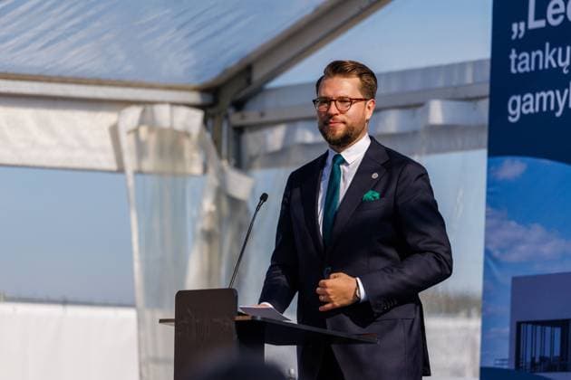 Ceremony marking the start of construction of the Leopard 2A8 tank assembly and repair plant, October 1, 2026, Kaunas, Kaunas, Lithuania  Copyright: xErikasxOvcarenkox