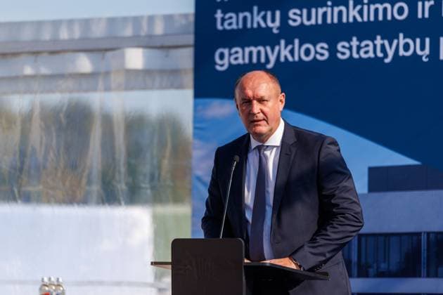 Ceremony marking the start of construction of the Leopard 2A8 tank assembly and repair plant, October 1, 2026, Kaunas, Kaunas, Lithuania  Copyright: xErikasxOvcarenkox